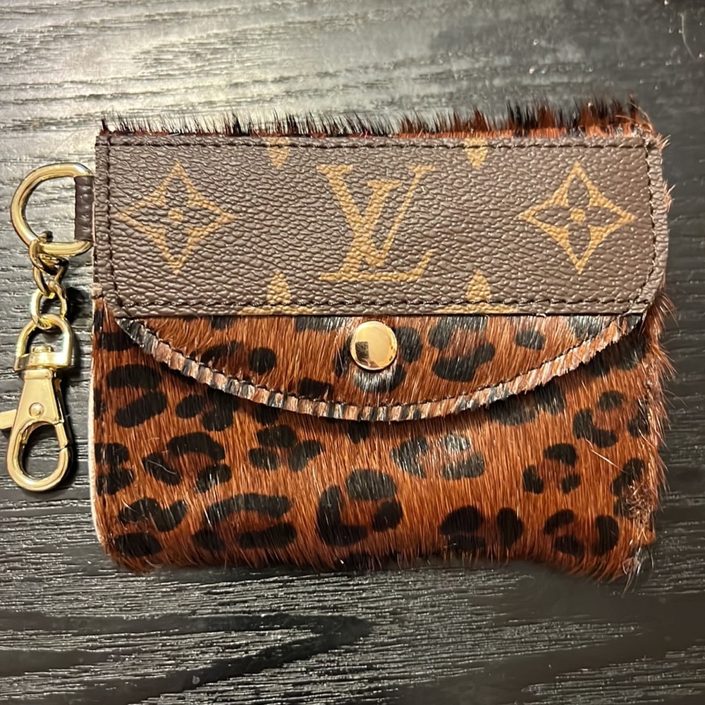Repurposed Louis Vuitton Card Holder Keychain